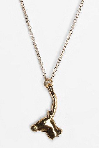 Urban Renewal Vintage Deer Hunter Necklace - Gold - One Size